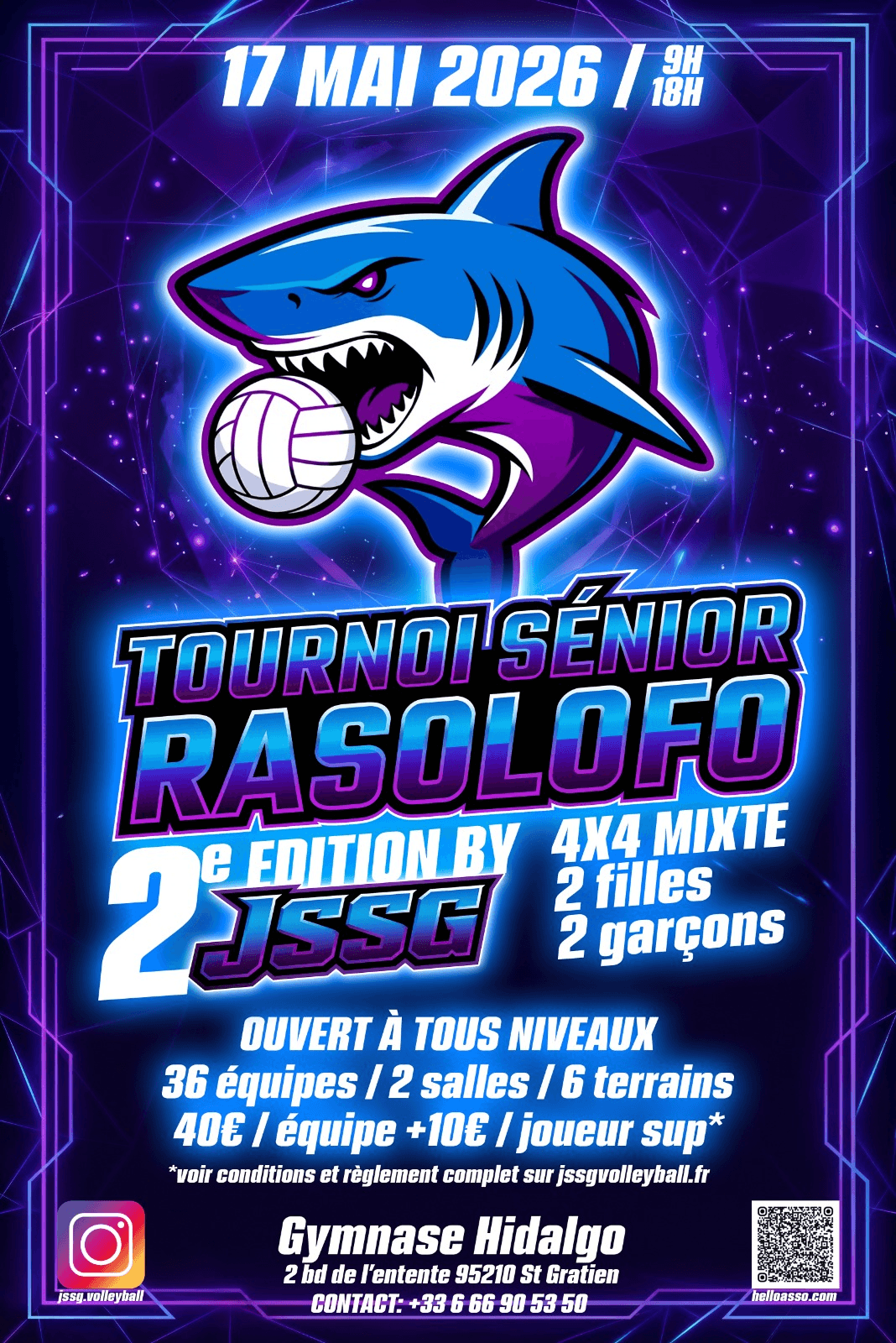 Tournoi Sénior RASOLOFO - 2ème édition vy JSSG - 4x4 Mixte (2F/2G)